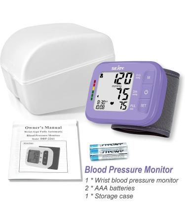 Wrist Blood Pressure Monitor with Irregular Heartbeat Detection and Large Display - Purple | Digital Automatic BP Cuff Monitors for Home Use - 120 Memories, Adjustable Cuff - Buy Online on GoSupps.com