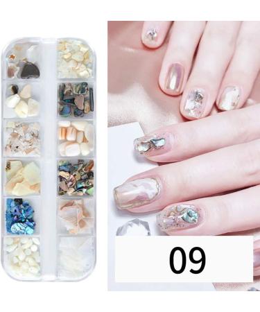 Sea Crushed Abalone Gradient 3D Stone Nail Decoration - Vzdsddef Art Natural RPh637 (One Size) - Buy Online on GoSupps.com