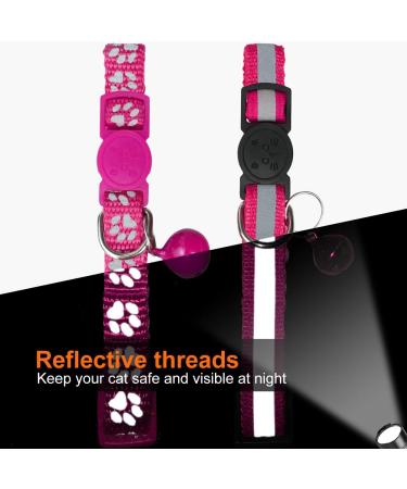 Tagme 2 Pack Hot Pink Cat Neck Band - Custom Name & Phone Number Safety Clasp & Bell 15-20 cm for Kittens - Buy Online on GoSupps.com