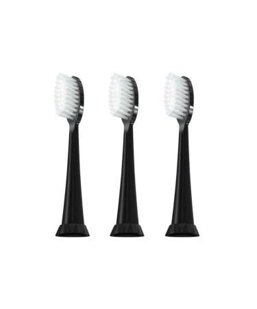 TAO Clean Umma Diamond Sonic Toothbrush Replacement Heads (3-Pack) Replacement Heads for the TAO Clean Electric Toothbrush and Docking Station Black