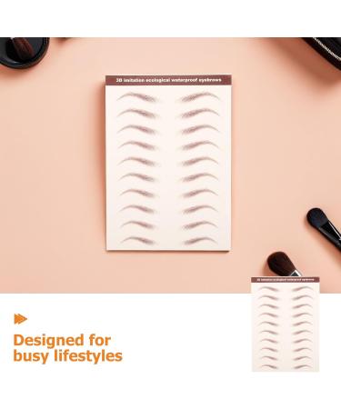 Autocollants pour Sourcils Imperm ables Kit 6 Feuilles de Faux Sourcils Transfert d'Eau Autocollants de Maquillage Effet Poil Poil Mise Rapide et Naturelle au Quotidien - Buy Online on GoSupps.com