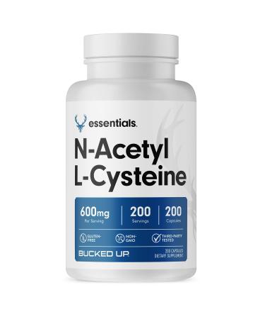 Bucked Up NAC Supplement (N-Acetyl Cysteine) 600mg Per Serving Essentials (200 Servings 200 Capsules)