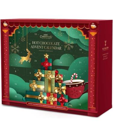Hot Chocolate Advent Calendar 2023 Christmas | 24 Days Hot Chocolate Gift Set Selection With Mini Marshmallows For Hot Chocolate | Candy Canes | Chocolate Drops | 12 Flavours Hot Chocolate Gift Sets - Buy Online on GoSupps.com