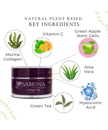 Sabrina Beauty Collagen Rx Plus Anti-Aging Face Cream - Day/Night Moisturizer with Hyaluronic Acid Vitamin C & Marine Collagen - Lift & Tighten Skin Texture - 1.7oz - Buy Online on GoSupps.com