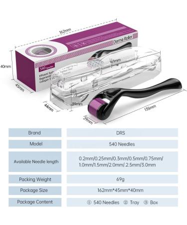 Derma Roller Hair Growth for Men and Women Microneedling Skin Beard & Hair Growth scalp roller for Skin Rejuvenation Anti Ageing Wrinkle Hair regeneration Scar (0.5mm) - Buy Online on GoSupps.com