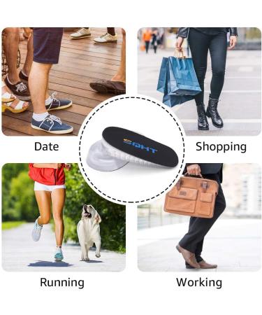 SQHT Height Increase Insoles - Shoe Lifts for Leg Length Discrepancies (Small - 1 Height) - Buy Online on GoSupps.com