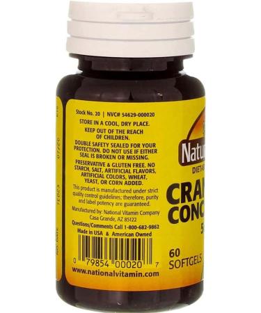 Nature's Blend Cranberry Concentrate 500 mg Soft Gels - 60 ct Pack of 3 - Buy Online on GoSupps.com