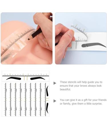 Healvian 10pcs Eyebrow Stencil Eyebrows Shaping Stickers Balance Ruler Eyebrow Grooming Template Guide Makeup Tool - Buy Online on GoSupps.com