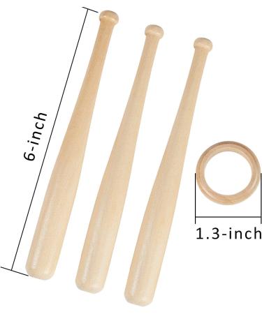 Wooden Baseball Stand Display Holder with Mini Bats and Circles - Ideal for Players and Fans - Buy Online on GoSupps.com
