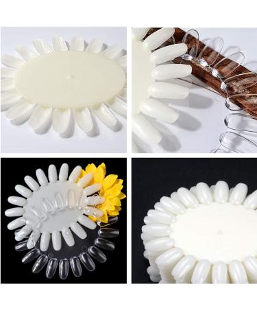 400 Nail Polish Sticks - White/Clear Nail Art Tips Display and Practice Wheel - Buy Online on GoSupps.com