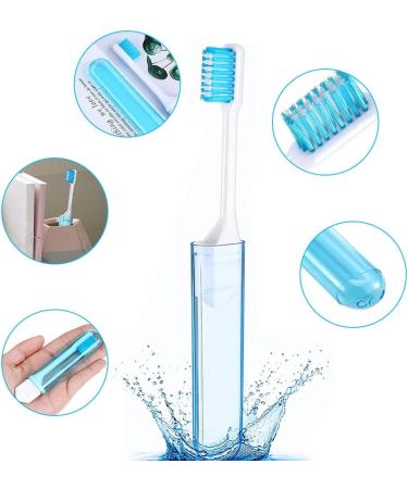 Travel Toothbrush Set - 6 Portable Foldable Soft Bristle Toothbrushes for Camping & Travel - Buy Online on GoSupps.com