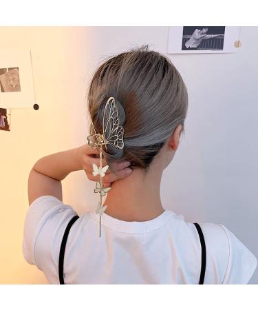 Gold Butterfly Hair Clip | Nonslip Metal Hair Claw for Women | Hair Accessories - Buy Online on GoSupps.com