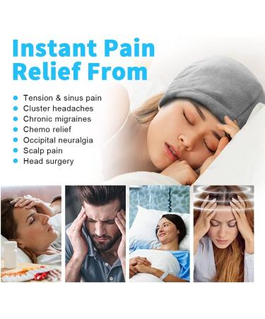 NEWGO Cold Cap Chemo Ice Cap - Reusable Headache Relief Gel Pack for Migraine, Sinus & Tension Pain (Gray) - Buy Online on GoSupps.com
