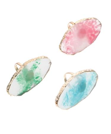 3pi ces Plateau de M lange de Couleurs pour Bagues Plateau de M lange de Couleurs pour Ongles Palettes de Dessin R sine pour Nail Art