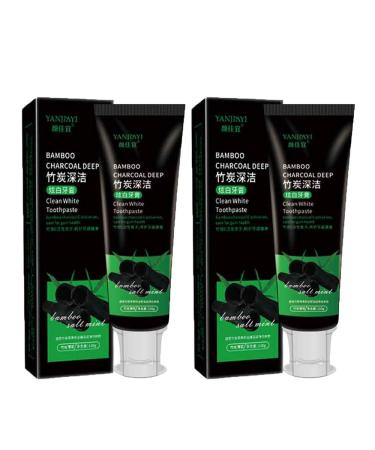 Bamboo Charcoal toothpaste activated carbon toothpaste black toothpaste natural tooth whereabouts bamboo coal toothpaste white teeth toothpaste smokers deep whitening toothpaste (2PC)