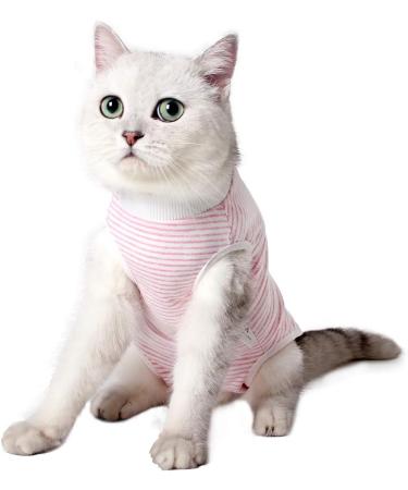 Dotoner Cat Recovery Suit - Soft Surgical Shirt for Belly Wounds Cone Alternative for Cats - Pink (S) - Medical Indoor Pet Clothing - Buy Online on GoSupps.com