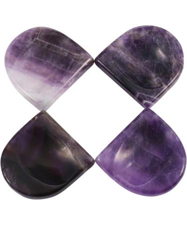 Shop MookaiTedecor Amethyst Thumbstein Massage Stones - Healing Reiki Crystal Gemstones (Pack of 2 43x44x7mm) - Buy Online on GoSupps.com