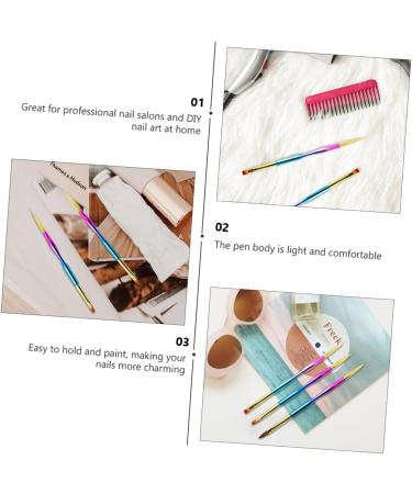 De Manicura Nail Brush Kit Manicure for Nails Nail Art Strip Brush Nail Polish Pen Pen for Nail Polishing Drawing Pens for Nail Painting Tool for Nail Polishing Set of 3 19X1X0.5CM Colourful - Buy Online on GoSupps.com