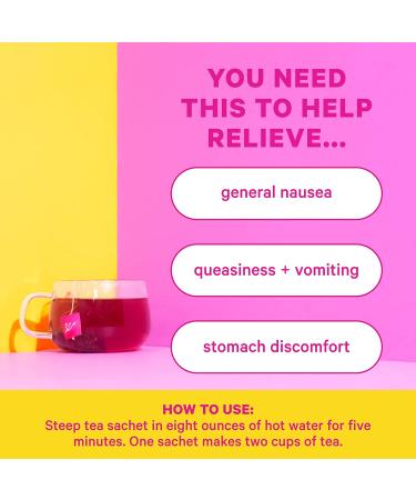 Organic Pink Stork Nausea Tea for Morning Sickness Relief - Prenatal Anti-Nausea Support for Pregnancy - Ginger Orange Blend - 30 Cups - Buy Online on GoSupps.com