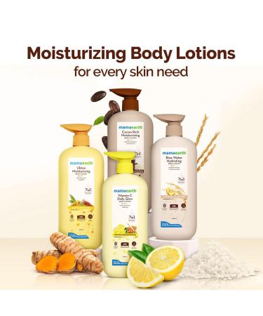 Mamaearth Vitamin C Daily Glow Body Lotion with Honey for Hydrated & Radiant Skin | Lightweight Non-Sticky Moisturizer for All Skin Types 13.52 fl oz (400 ml) - Buy Online on GoSupps.com
