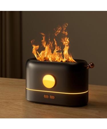 Flame-Air Diffuser Humidifier | Essential Oil Aroma Therapy | Auto-Off Function for Home & Office (Black) - Buy Online on GoSupps.com