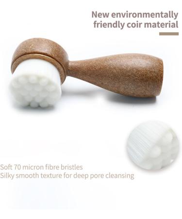 Besreey Double Sided Face Brush | Manual Face Wash Brush Facial Cleansing Brush Soft Bristles Face Cleansing And Exfoliation Scrubber for Women - Buy Online on GoSupps.com