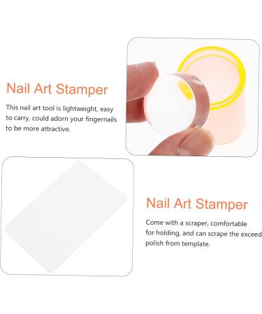 Ipetboom 2 Sets Nail Art Silicone Stamp Jelly Stamper for Nails Nail Stamper Silicone Stamper Nail Stamping Seal Manicure Tools Nail Stamping Tool Clear Abs Soft Head Scraper - Buy Online on GoSupps.com