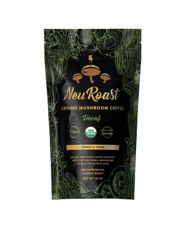 NeuRoast Decaf Mushroom Coffee - Five Superfood Mushrooms including Lion's Mane & Cordyceps - Enhanced Energy & Focus - Nootropic Blend for Cognitive Support