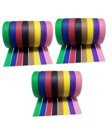 Healeved 18 Pcs Strong Sticky Wrinkle Paper Container for Gardening Tools Colored Tape Japanese License Plate Masking Tape Colored Copper Caps Petal Lampshade Spray Paint Child Hand Torn