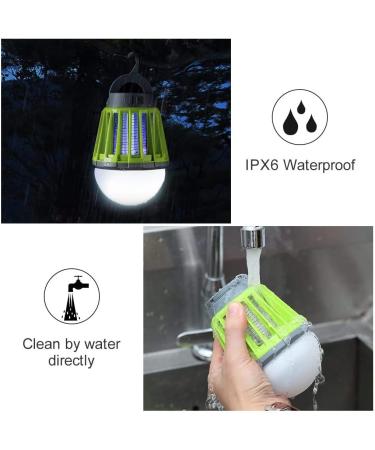 Mosquito Zapper Bug Killer Outdoor Camping Lantern 3 Modes Lighting Green - Buy Online on GoSupps.com