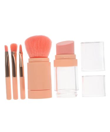Didiseaon 1 Set 5-in-1 Makeup Brush Face Makeup Brush Fluffy Powder Brush Lady Makeup Brush Loose Powder Brush Makeup Tool Travel Powder Puff Pink Highlight Brush Artificial Fiber