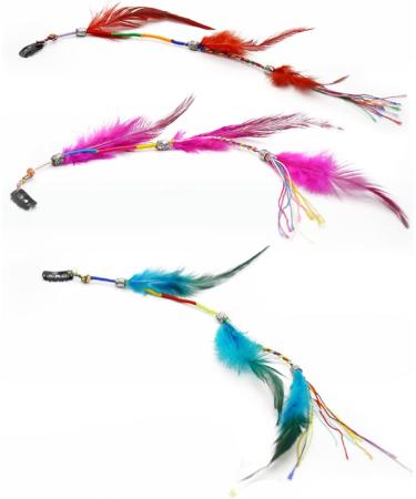 Bohemia Tassels Feather Hair Clip Colorful Feather Hair Barrettes Hair Decorations BohoPendant Hair Pin Women Headpiece Hair Braid Women Fashion Accessories Festival Hair Accessory Random color mixing - Buy Online on GoSupps.com