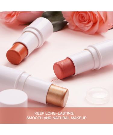 Rosy Glow Cream Blush Stick for Cheeks & Lips - Multi-Use Highlighter & Blush Stick for Mature Skin - Buy Online on GoSupps.com