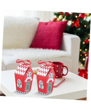 Anneome 20pcs Box Nougat Box Christmas Candy Christmas Biscuit Bags Chocolate Case Christmas Box Delicate 19.5X9.5CM Red - Buy Online on GoSupps.com