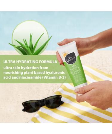 Organic Aloe Vera Gel | Sunburn Skin Repair & Relief | Hydrating Hyaluronic Acid Niacinamide | Non GMO Vegan | 3.7 oz (2-Pack) - Buy Online on GoSupps.com