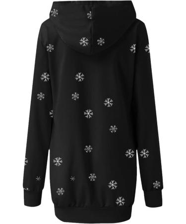 Hanxiulin Women's Christmas Rock Long Sleeve Hoodie Mini Pullover Dress - Oversized Black Sweatshirt XL - Buy Online on GoSupps.com