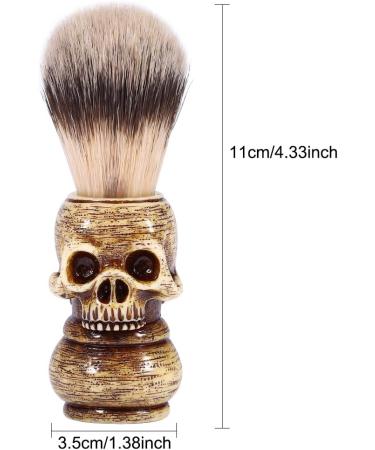 Biuzi Skull Head Shaving Brush | Premium Beard & Wet Shave Brush for Men - Perfect for Salon & Home Use - Buy Online on GoSupps.com