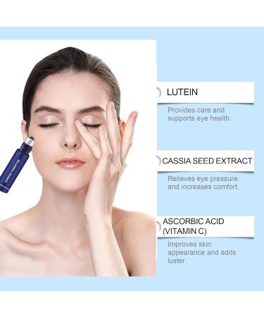 Retinol Roller Eye Serum with Vitamin C Under Eye Roller Essence Eye Essence for Dark Circles Eye Cream for Puffy Eyes Anti-Wrinkle Roller Eye Cream with Retinol for Hydration Brightness - Buy Online on GoSupps.com