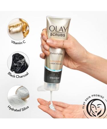 Olay Vitamin C & Black Charcoal Detox Face Scrub 4.2 oz - Buy Online on GoSupps.com