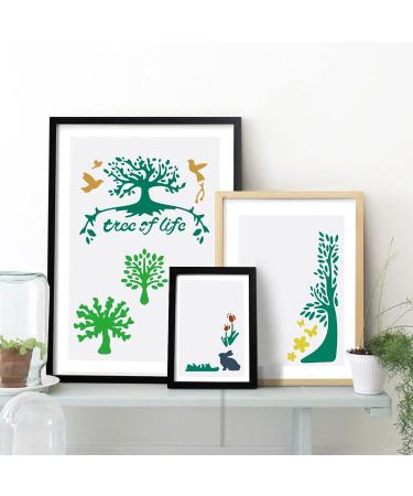 BENECREAT 4PCS 4x7 Inch Tree of Life Metal Stencils - Animal Leaves Vine Templates for Wood Carving, Drawings, Woodburning, Engraving, and Scrapbooking - Buy Online on GoSupps.com