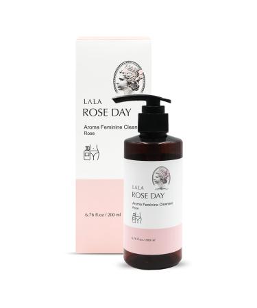 LALA ROSEDAY Inner Beauty Y-zone care Aroma Feminine pH4-5 Hypoallergenic Gel Cleanser 200ml / 6.76 fl.oz. Rich foam Herbal extracts Natural oils (Rose)