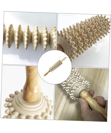 Lurrose Chinese Massage Balls - Portable Wooden Acupressure Roller for Muscle Relief & Fitness | Manual Muscle Massage Roller - Buy Online on GoSupps.com