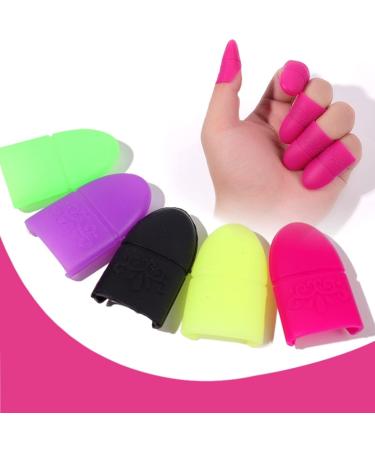 Phantomsky 10-Piece Nail Polish Remover Clips Set | Durable & Reusable Gel Nail Art Tools | UV Light Compatible | Yellow - Buy Online on GoSupps.com