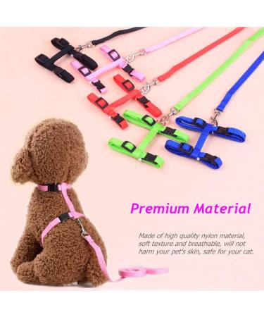 Morices 2 Pack Cat Harness and Leash Adjustable Comfortable Nylon Pet Strap Collar with Leash Escape Proof Safety Rope Leads Chest Strap for Kitten Puppy Rabbits Walking Training (Pink & Purple) Pink+Purple - Buy Online on GoSupps.com