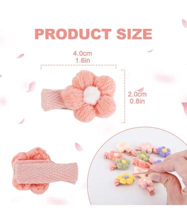 12PCS Plush Flower Baby Hair Clips - Cute Hair Accessories for Girls - Buy Online on GoSupps.com