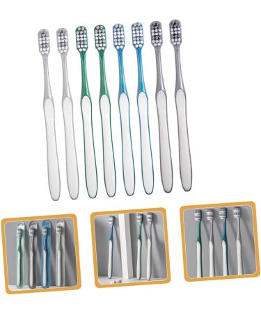 Minkissy 8-Piece Hard Coal Toothbrush Set for Men - Reusable Compact & Travel-Friendly Manual Toothbrushes to Reduce Tooth Spots - Buy Online on GoSupps.com