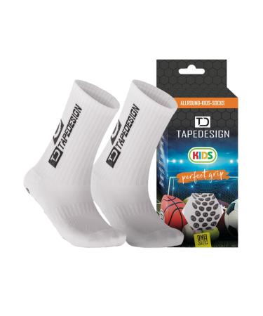 Tapedesign Unisex Allround Kids Socks One Size White