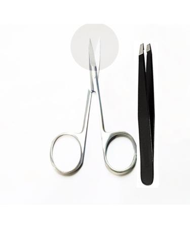Tweezers professional Eyebrow Scissor Sharp Stainless Steel Brow Make-up kit UK