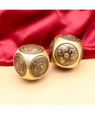 Beavorty 2 Pieces Chinese Feng Shui Luck Coins - Antique Six-Sided Coins for Wealth Happiness & Health Decoration - Buy Online on GoSupps.com