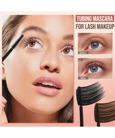 Mascara tubulaire noir et marron pour le maquillage des cils Mascara longue dur e imperm able et r sistant la transpiration Mascara tubulaire volumineux recourbant (Noir) - Buy Online on GoSupps.com